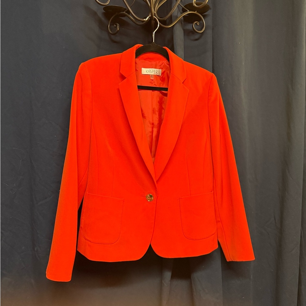 Women's Orange Blazer Jacket